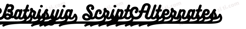 Batrisyia Script Alternates字体转换